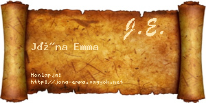 Jóna Emma névjegykártya